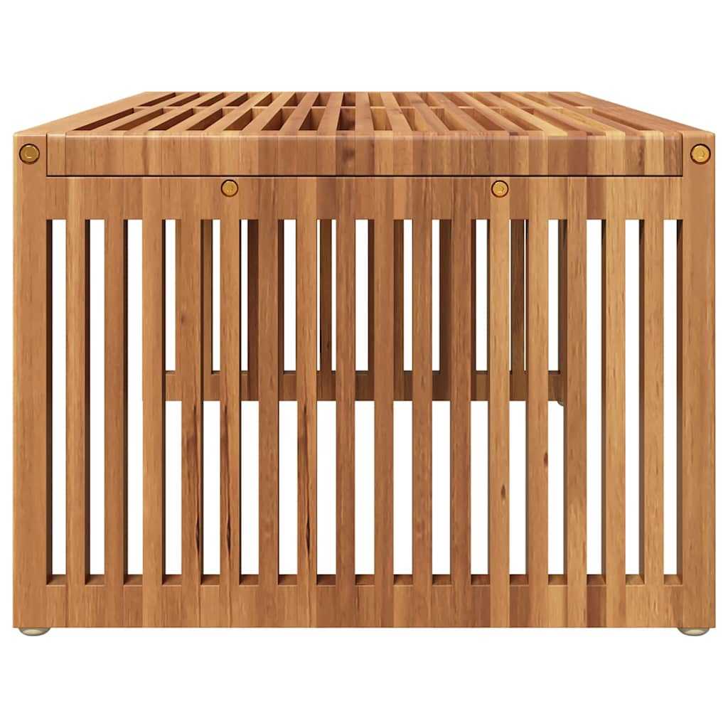 vidaXL Garten-Beistelltisch Braun 90 x 50 x 36 cm Massivholz Teak