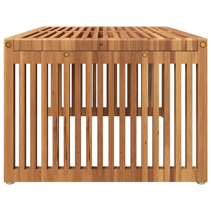 vidaXL Garten-Beistelltisch Braun 90 x 50 x 36 cm Massivholz Teak