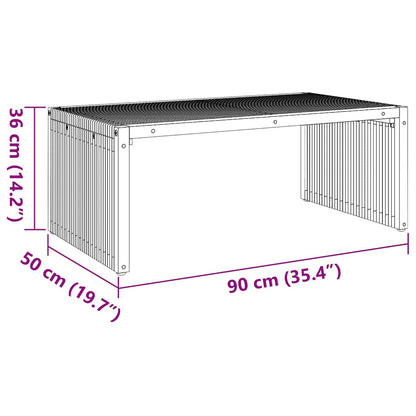 vidaXL Garten-Beistelltisch Braun 90 x 50 x 36 cm Massivholz Teak