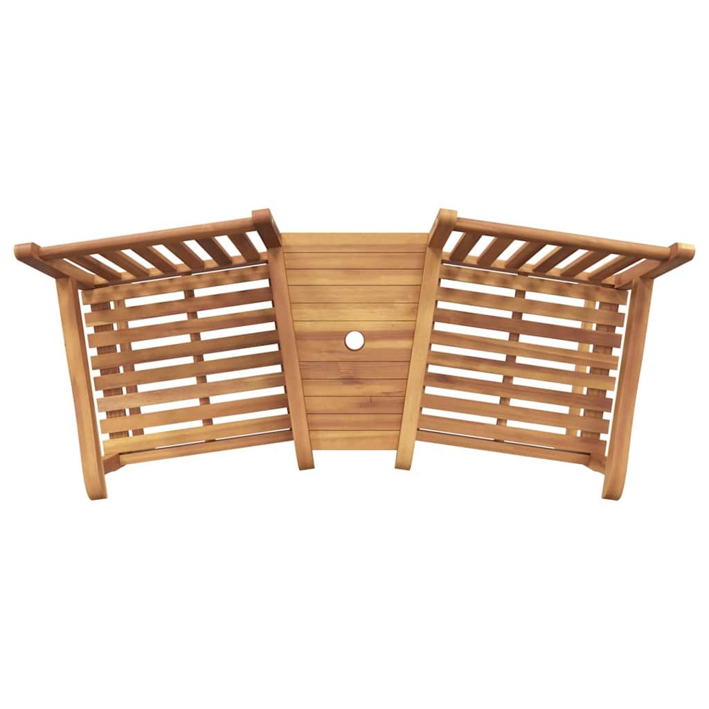 Stuhl Braun 152 x 63 x 89 cm Massivholz Teak