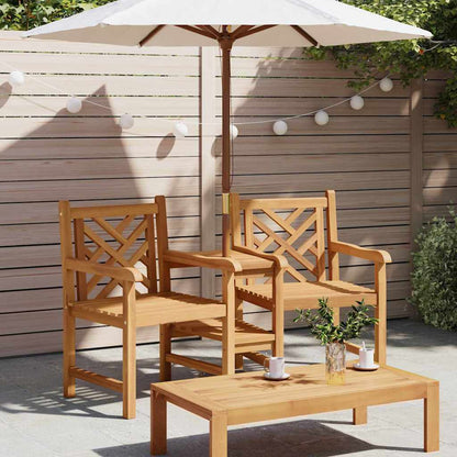 vidaXL Chaise marron 152 x 63 x 89 cm bois de teck massif
