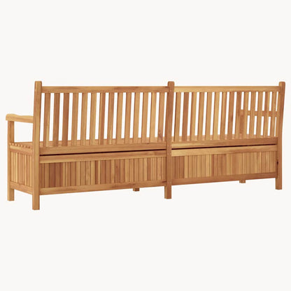 vidaXL Bank mit Speicher Braun 228 x 60 x 90 cm Massivholz Teak