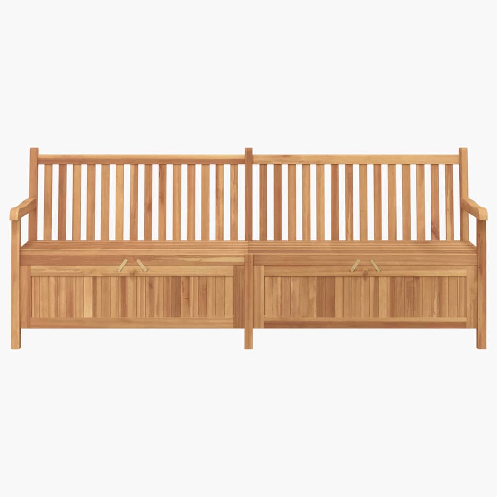 vidaXL Bank mit Speicher Braun 228 x 60 x 90 cm Massivholz Teak