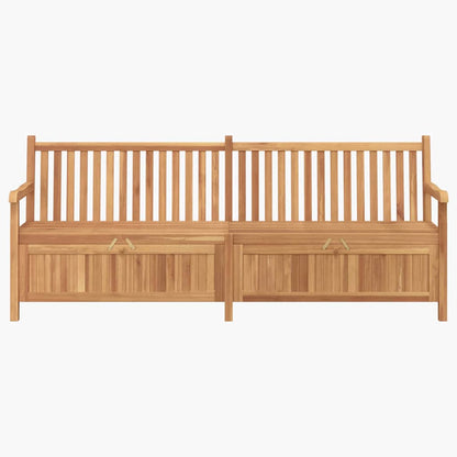 vidaXL Bank mit Speicher Braun 228 x 60 x 90 cm Massivholz Teak