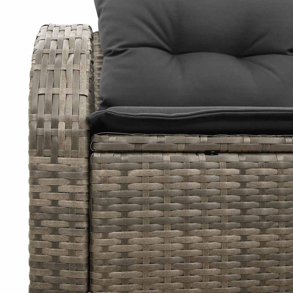 vidaXL Gartensofa Grau 124 x 62 x 69cm Poly-Rattan