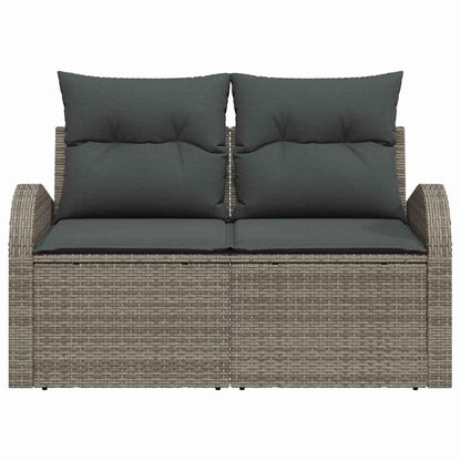 vidaXL Gartensofa Grau 124 x 62 x 69cm Poly-Rattan