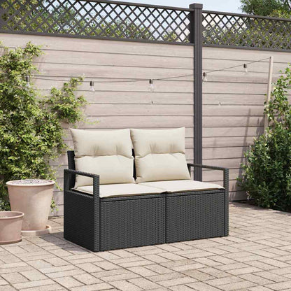 Garten-Sofa mit Kissen 120 x 62 x 69 cm Poly-Rattan