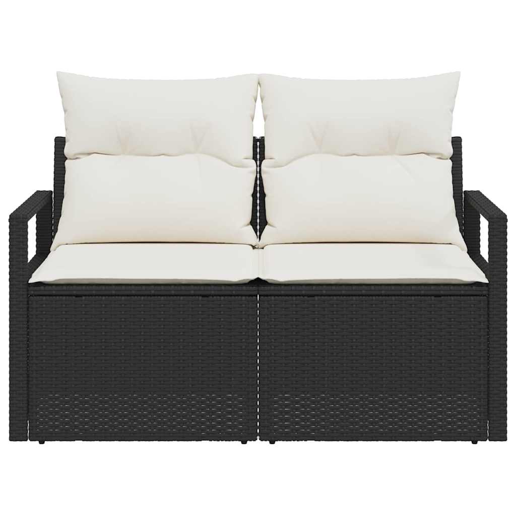 Garten-Sofa mit Kissen 120 x 62 x 69 cm Poly-Rattan