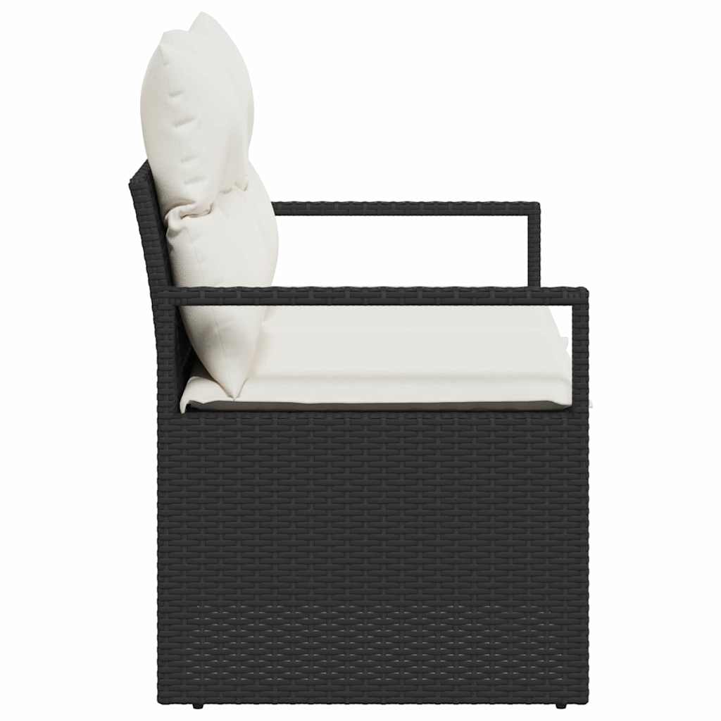 Garten-Sofa mit Kissen 120 x 62 x 69 cm Poly-Rattan