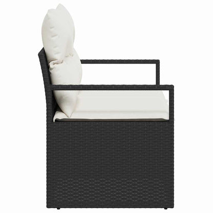 Garten-Sofa mit Kissen 120 x 62 x 69 cm Poly-Rattan