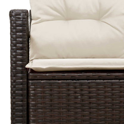 Garten-Sofa mit Kissen 120 x 62 x 69 cm Poly-Rattan