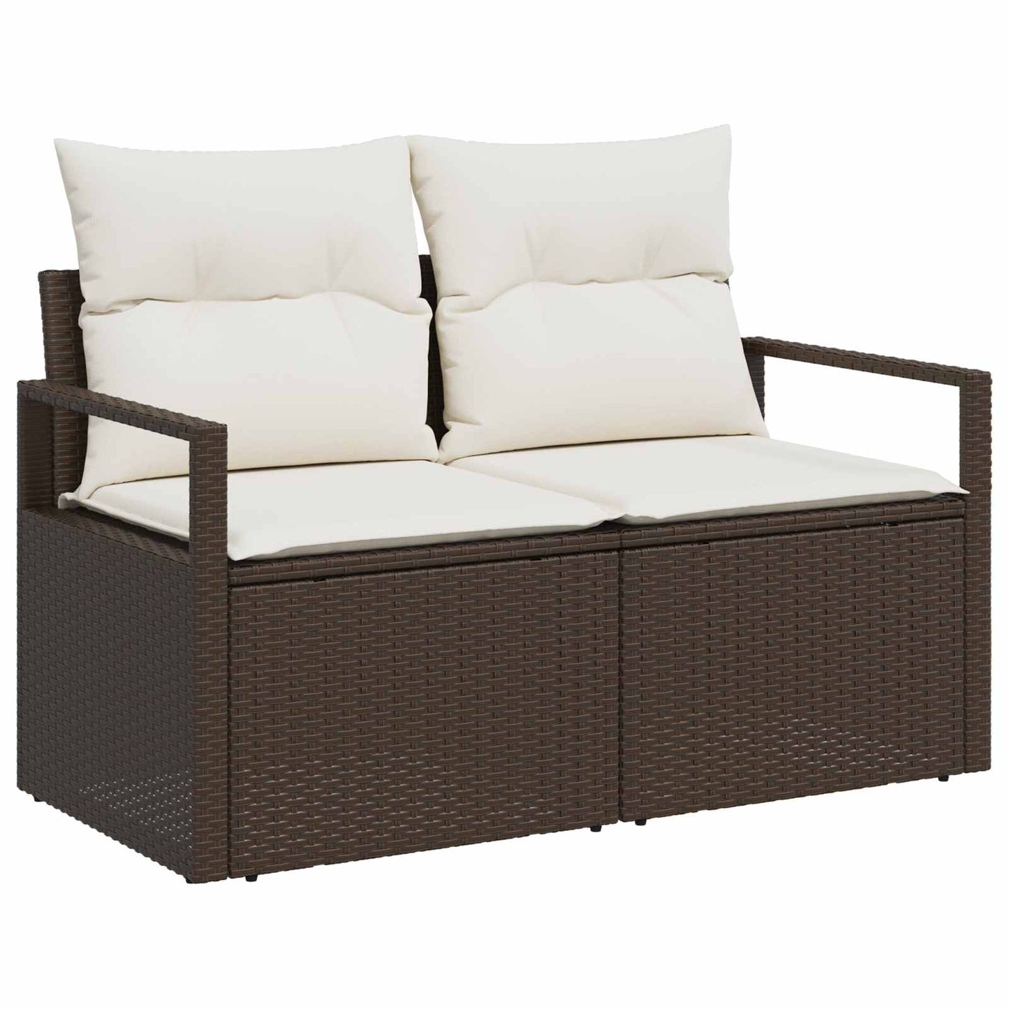 Garten-Sofa mit Kissen 120 x 62 x 69 cm Poly-Rattan