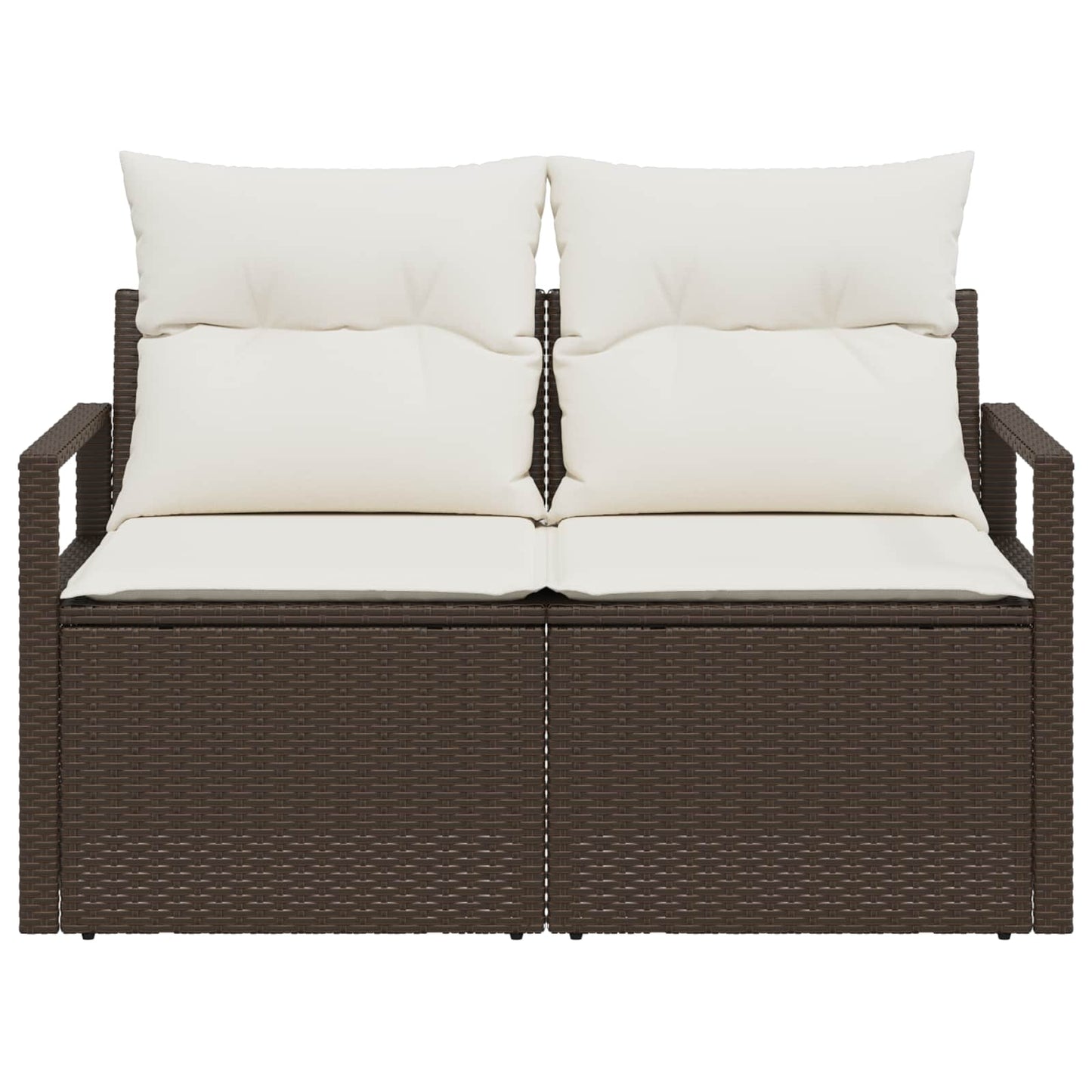 Garten-Sofa mit Kissen 120 x 62 x 69 cm Poly-Rattan