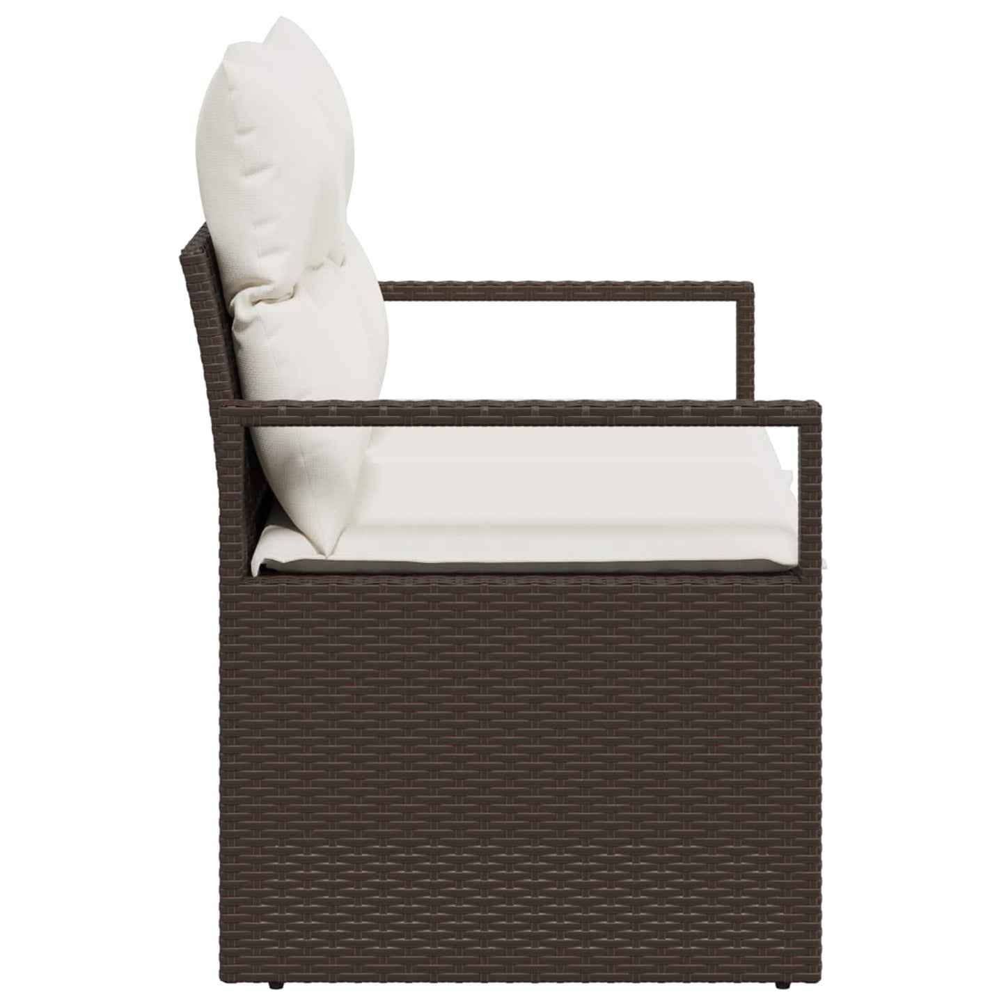 Garten-Sofa mit Kissen 120 x 62 x 69 cm Poly-Rattan