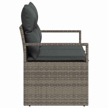 Garten-Sofa mit Kissen 120 x 62 x 69 cm Poly-Rattan