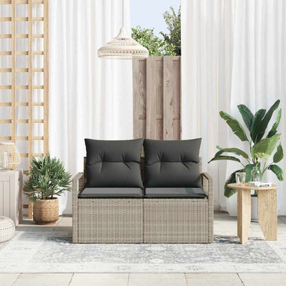Garten-Sofa mit Kissen 120 x 62 x 69 cm Poly-Rattan