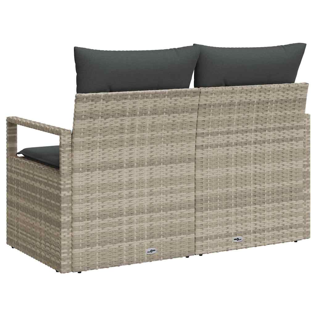 Garten-Sofa mit Kissen 120 x 62 x 69 cm Poly-Rattan