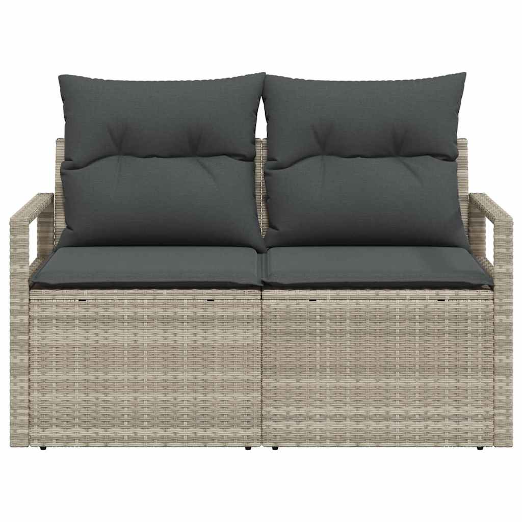 Garten-Sofa mit Kissen 120 x 62 x 69 cm Poly-Rattan