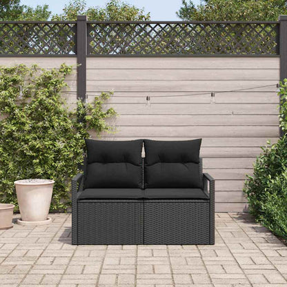 Garten-Sofa mit Kissen 120 x 62 x 69 cm Poly-Rattan