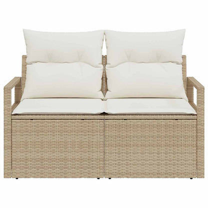 Garten-Sofa mit Kissen 120 x 62 x 69 cm Poly-Rattan