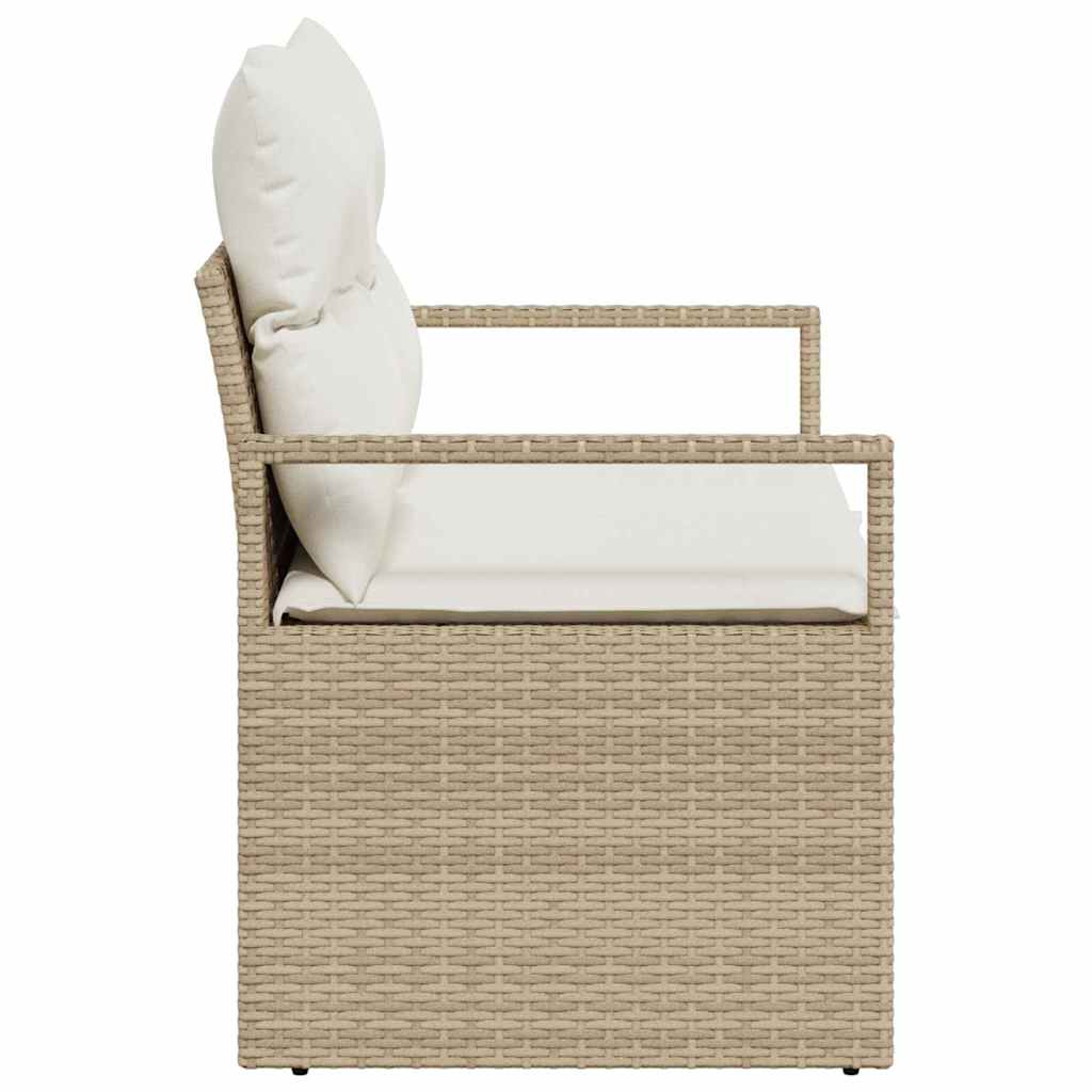 Garten-Sofa mit Kissen 120 x 62 x 69 cm Poly-Rattan