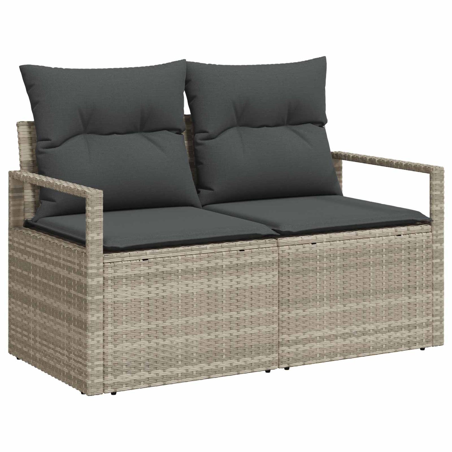 Garten-Sofa mit Kissen 120 x 62 x 69 cm Poly-Rattan