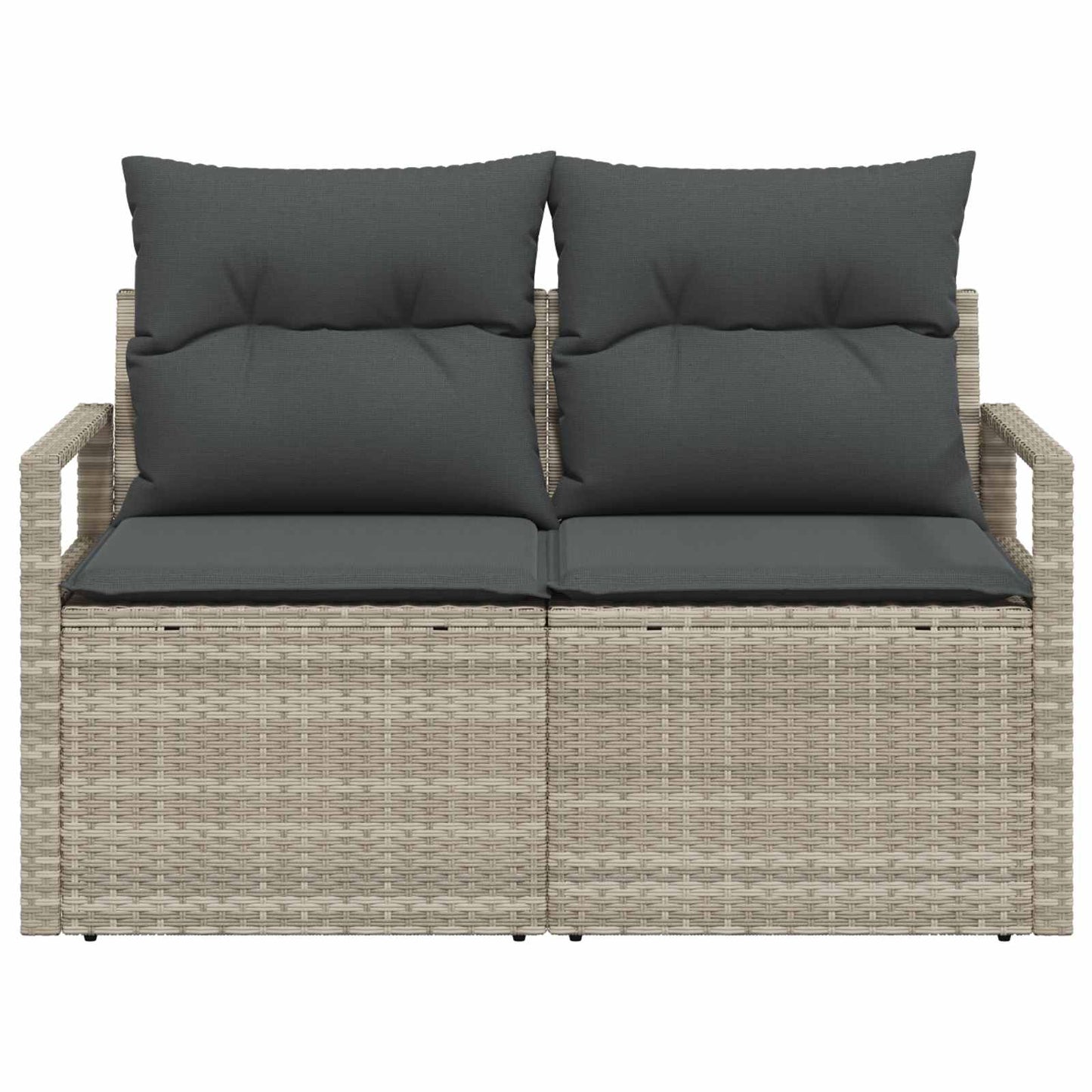 Garten-Sofa mit Kissen 120 x 62 x 69 cm Poly-Rattan