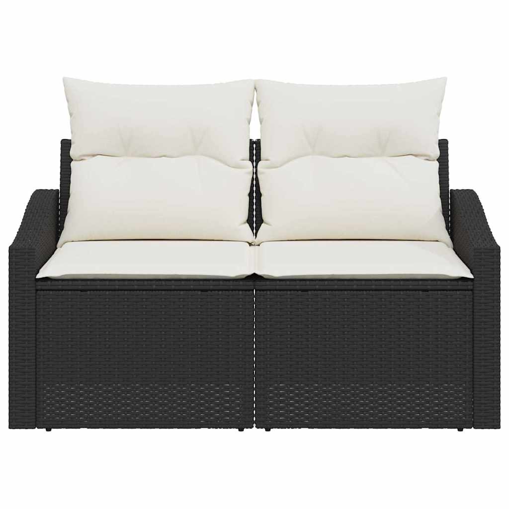 Garten-Sofa mit Kissen 123 x 62 x 69 cm Poly-Rattan