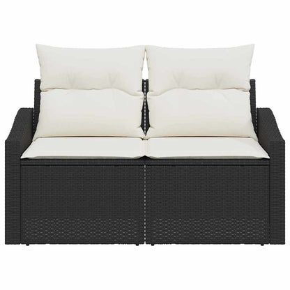 Garten-Sofa mit Kissen 123 x 62 x 69 cm Poly-Rattan
