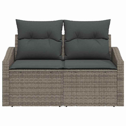 Garten-Sofa mit Kissen 123 x 62 x 69 cm Poly-Rattan