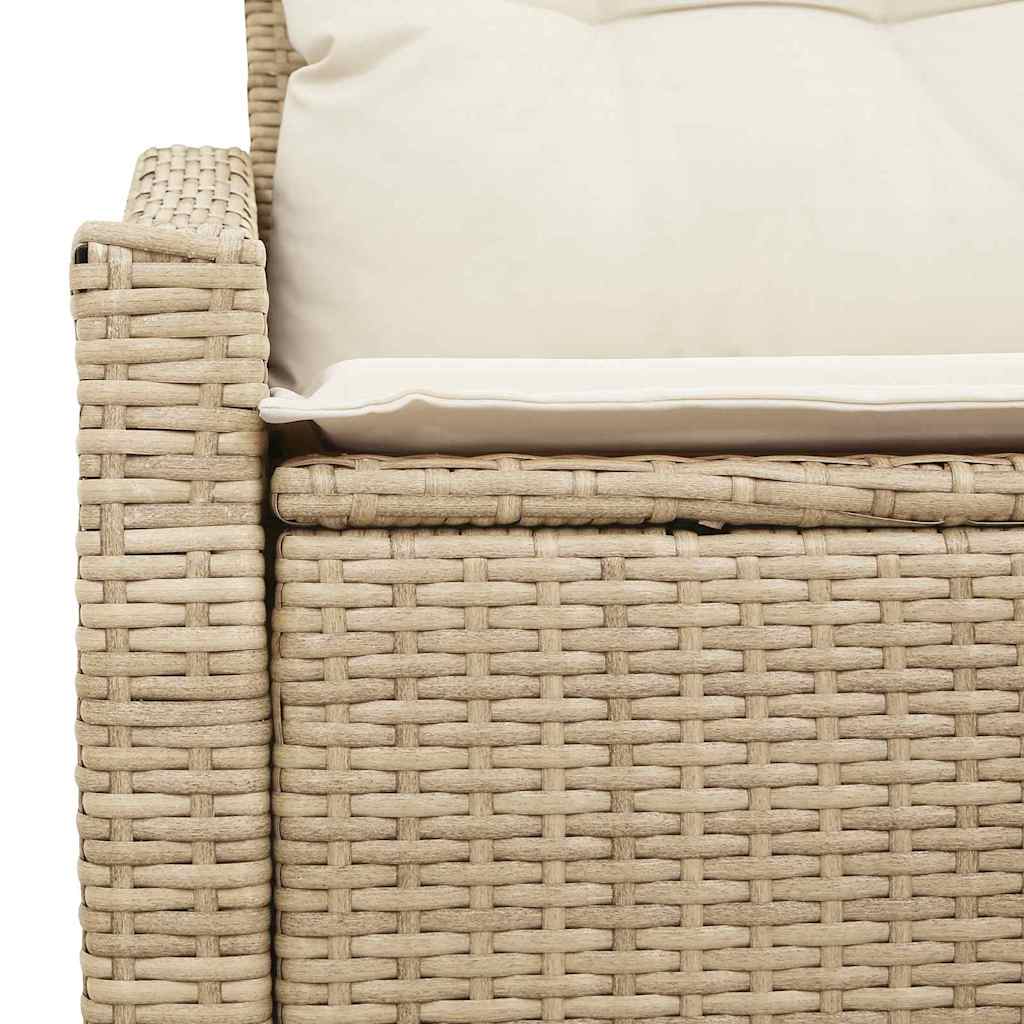 Garten-Sofa mit Kissen 123 x 62 x 69 cm Poly-Rattan
