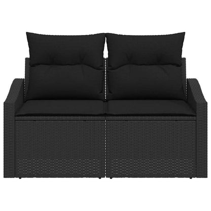 Garten-Sofa mit Kissen 123 x 62 x 69 cm Poly-Rattan