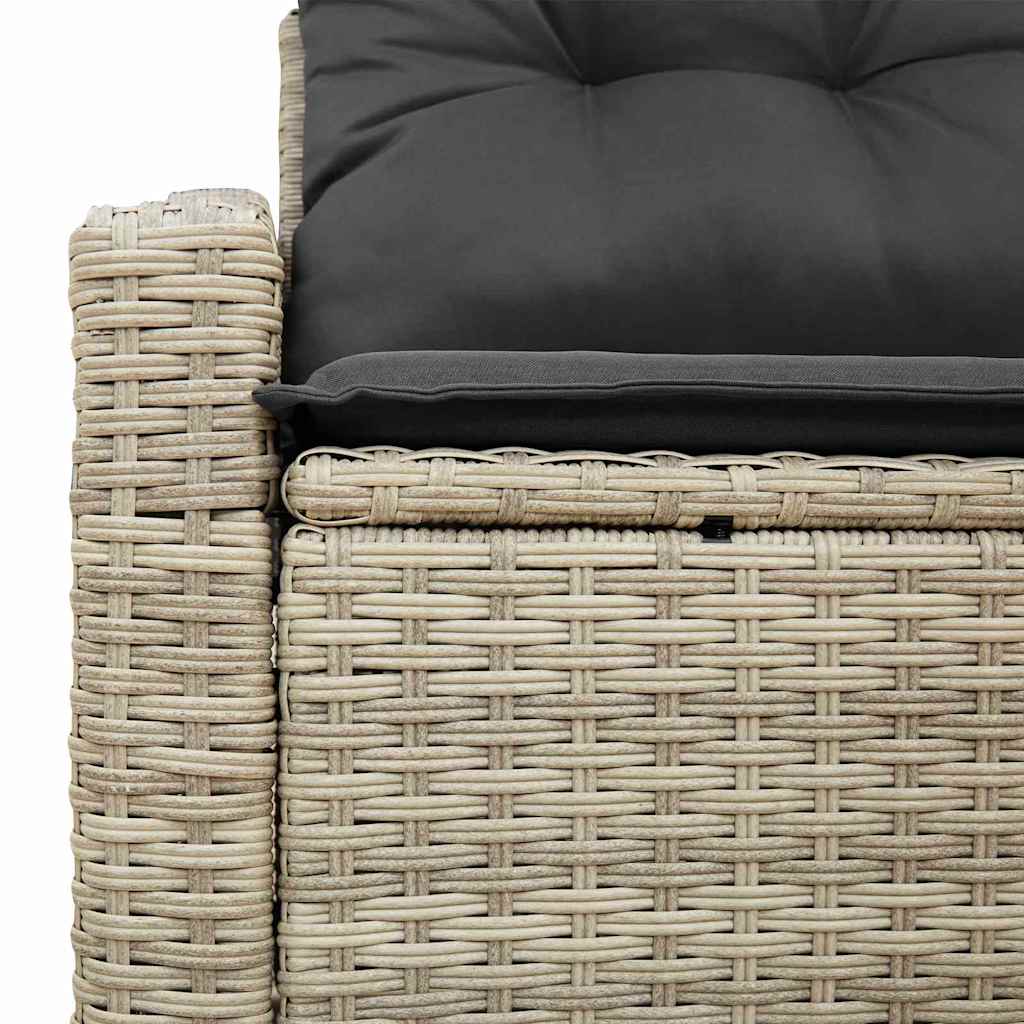 Garten-Sofa mit Kissen 123 x 62 x 69 cm Poly-Rattan