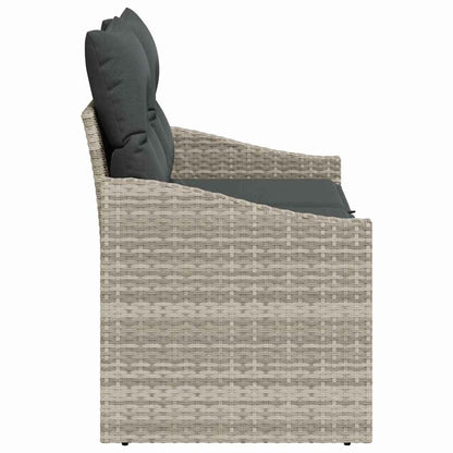 Garten-Sofa mit Kissen 123 x 62 x 69 cm Poly-Rattan