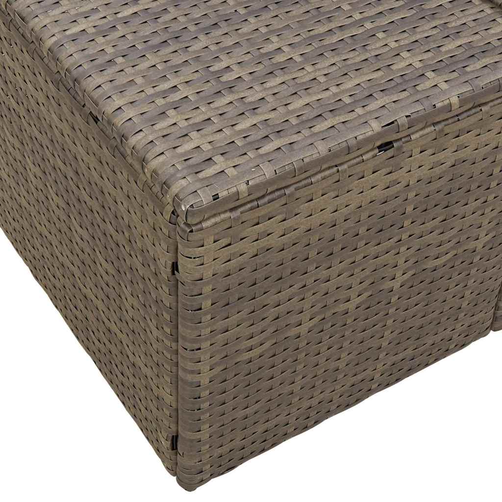 Gartensofa mit Kissen Grau 184 x 62 x 69 cm Poly-Rattan