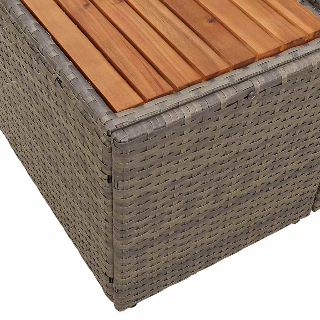 Gartensofa Grau 184 x 62 x 85cm Poly-Rattan