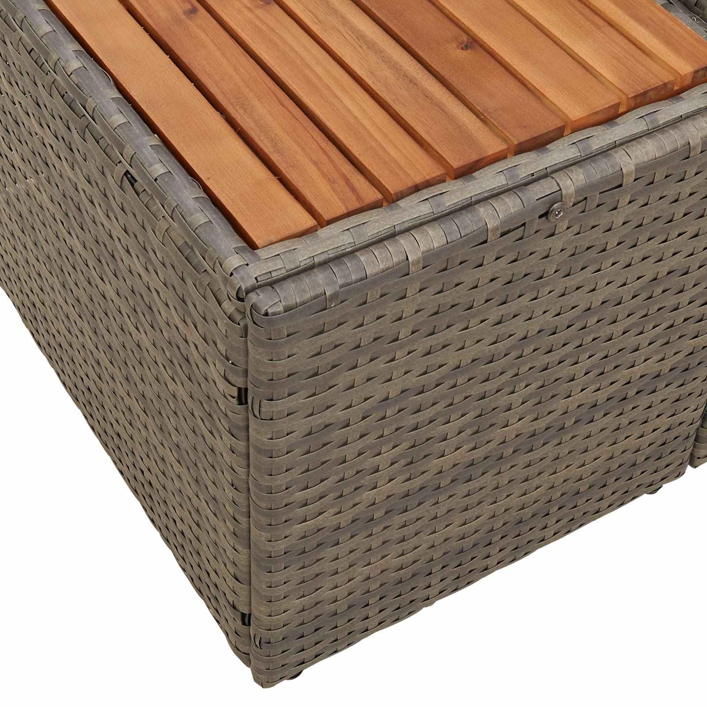 vidaXL Gartensofa Grau 184 x 62 x 85cm Poly-Rattan