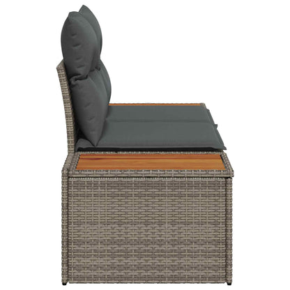 vidaXL Gartensofa Grau 184 x 62 x 85cm Poly-Rattan