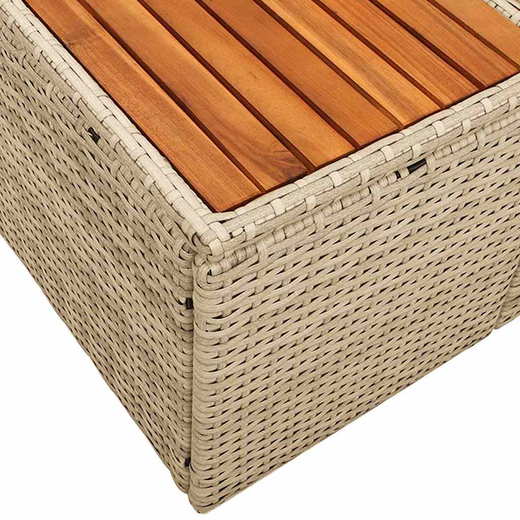 Gartensofa Beige 184 x 62 x 85cm Poly-Rattan
