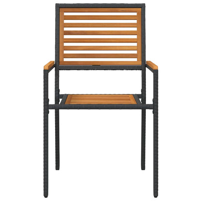 vidaXL Garten Stapelstühle 2 pcs Braun und Schwarz