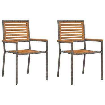 vidaXL Garten Stapelstühle 2 pcs Braun und Grau