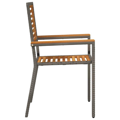 vidaXL Garten Stapelstühle 2 pcs Braun und Grau