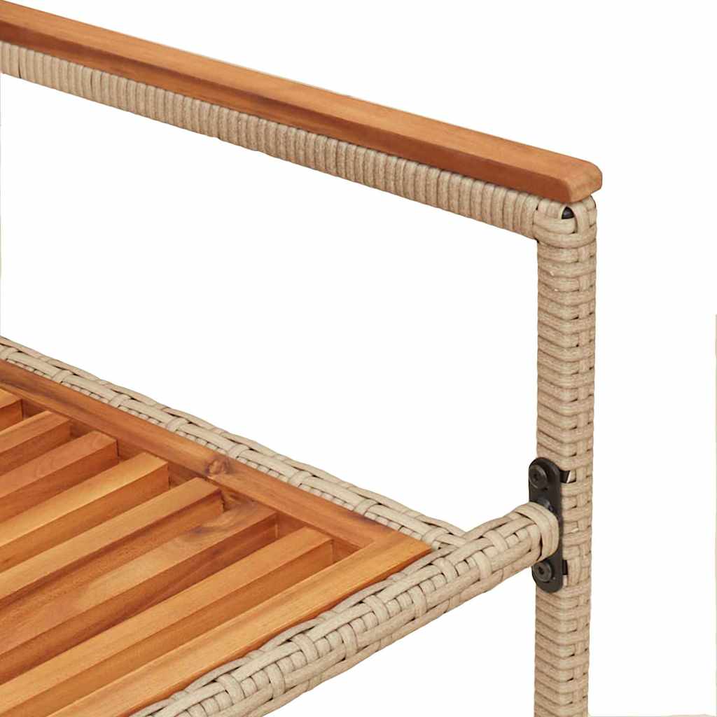 vidaXL Garten Stapelstühle 2 pcs Braun und Beige
