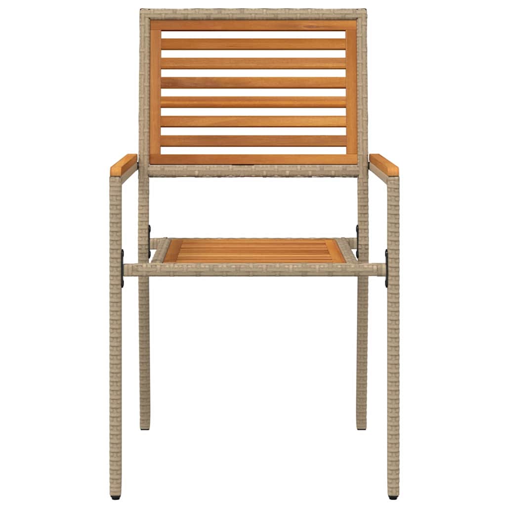 vidaXL Garten Stapelstühle 2 pcs Braun und Beige
