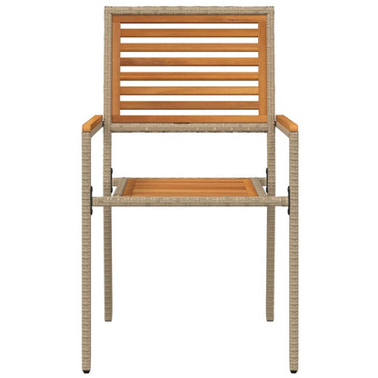 vidaXL Garten Stapelstühle 2 pcs Braun und Beige