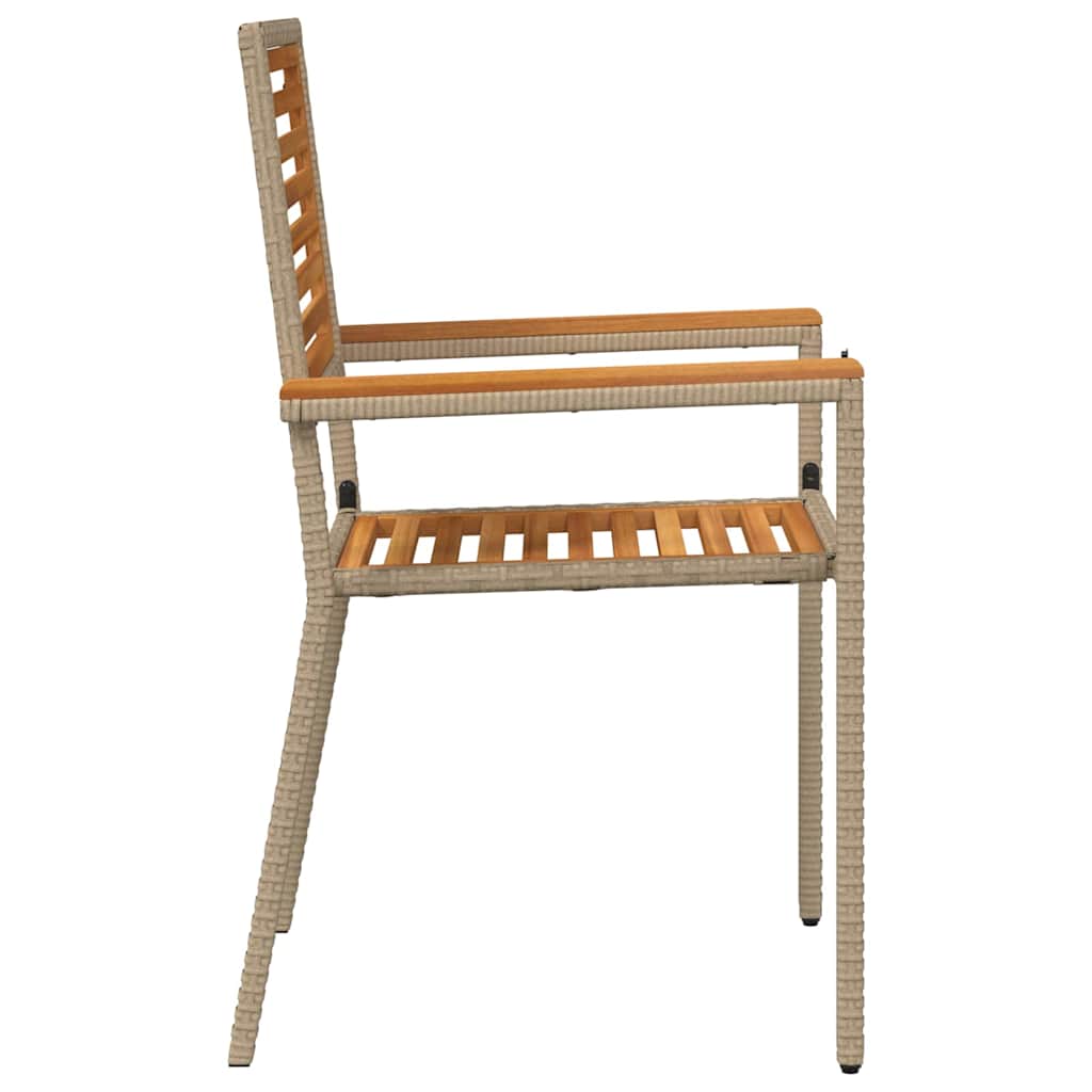 vidaXL Garten Stapelstühle 2 pcs Braun und Beige