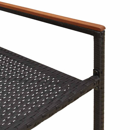 vidaXL Garten Stapelstühle 2 pcs Schwarz und Braun