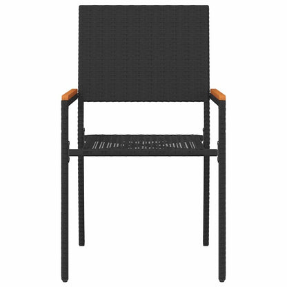 vidaXL Garten Stapelstühle 2 pcs Schwarz und Braun