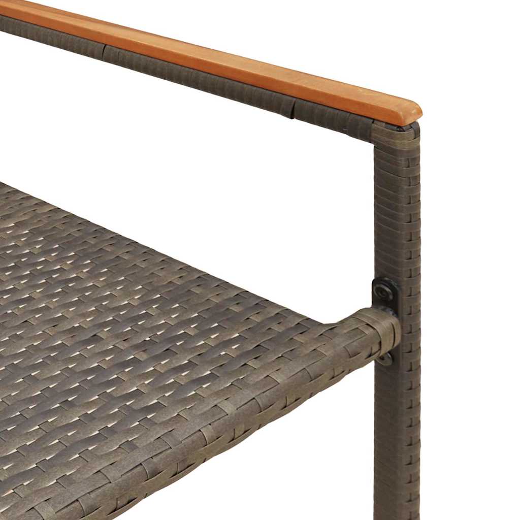 Garten Stapelstühle 2 pcs Grau und Braun