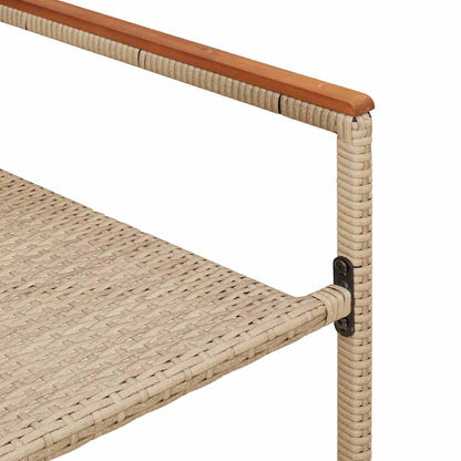 vidaXL Garten Stapelstühle 2 pcs Creme und Braun